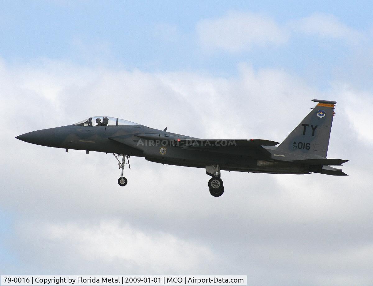 79-0016, 1979 McDonnell Douglas F-15C Eagle C/N 0545/C085, F-15s returning to MCO after Citrus (Capital One) Bowl Flyover