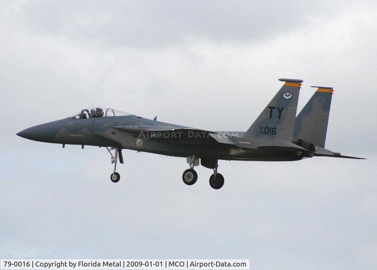 79-0016, 1979 McDonnell Douglas F-15C Eagle C/N 0545/C085, F-15s returning to MCO after Citrus (Capital One) Bowl Flyover
