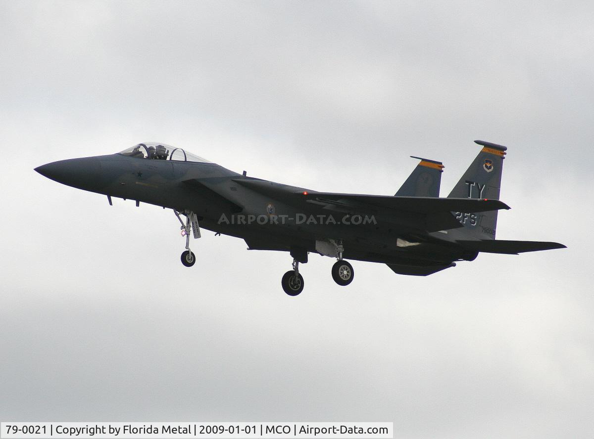 79-0021, 1981 McDonnell Douglas F-15C Eagle C/N 0522/C090, F-15s returning to MCO after Citrus (Capital One) Bowl Flyover