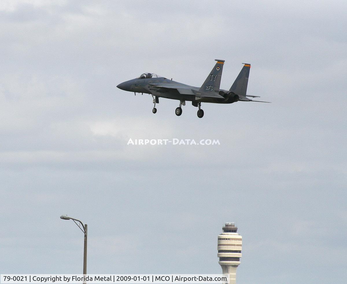 79-0021, 1981 McDonnell Douglas F-15C Eagle C/N 0522/C090, F-15s returning to MCO after Citrus (Capital One) Bowl Flyover