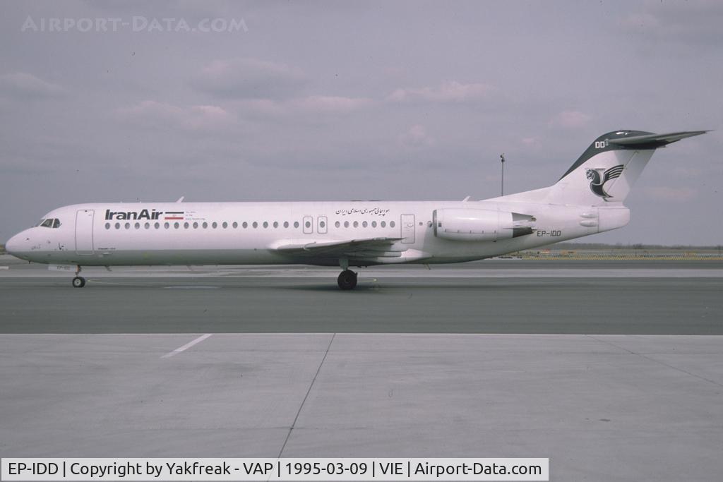 EP-IDD, 1990 Fokker 100 (F-28-0100) C/N 11294, Iranair Fokker 100