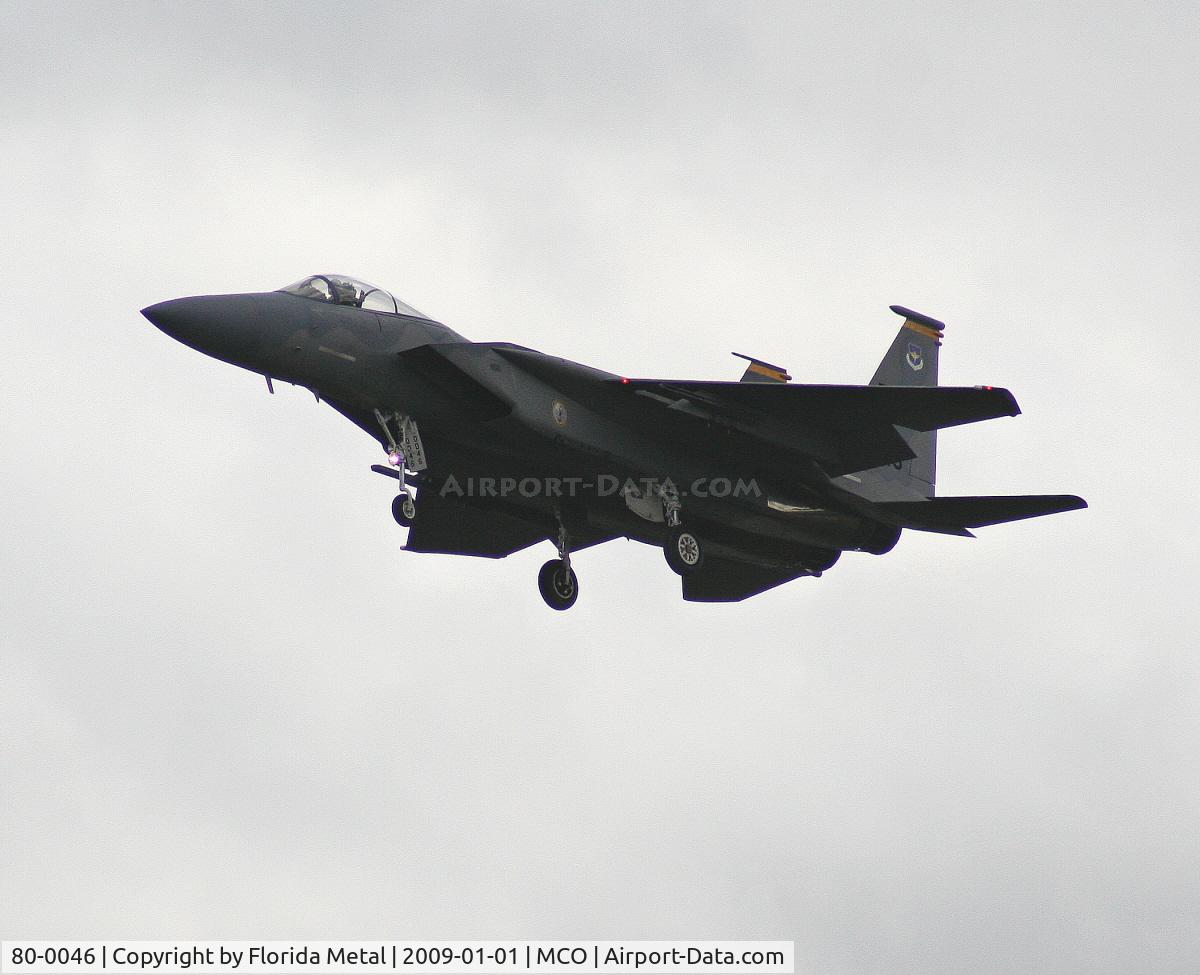 80-0046, McDonnell Douglas F-15C Eagle C/N 0717/C195, F-15s returning to MCO after Citrus (Capital One) Bowl Flyover