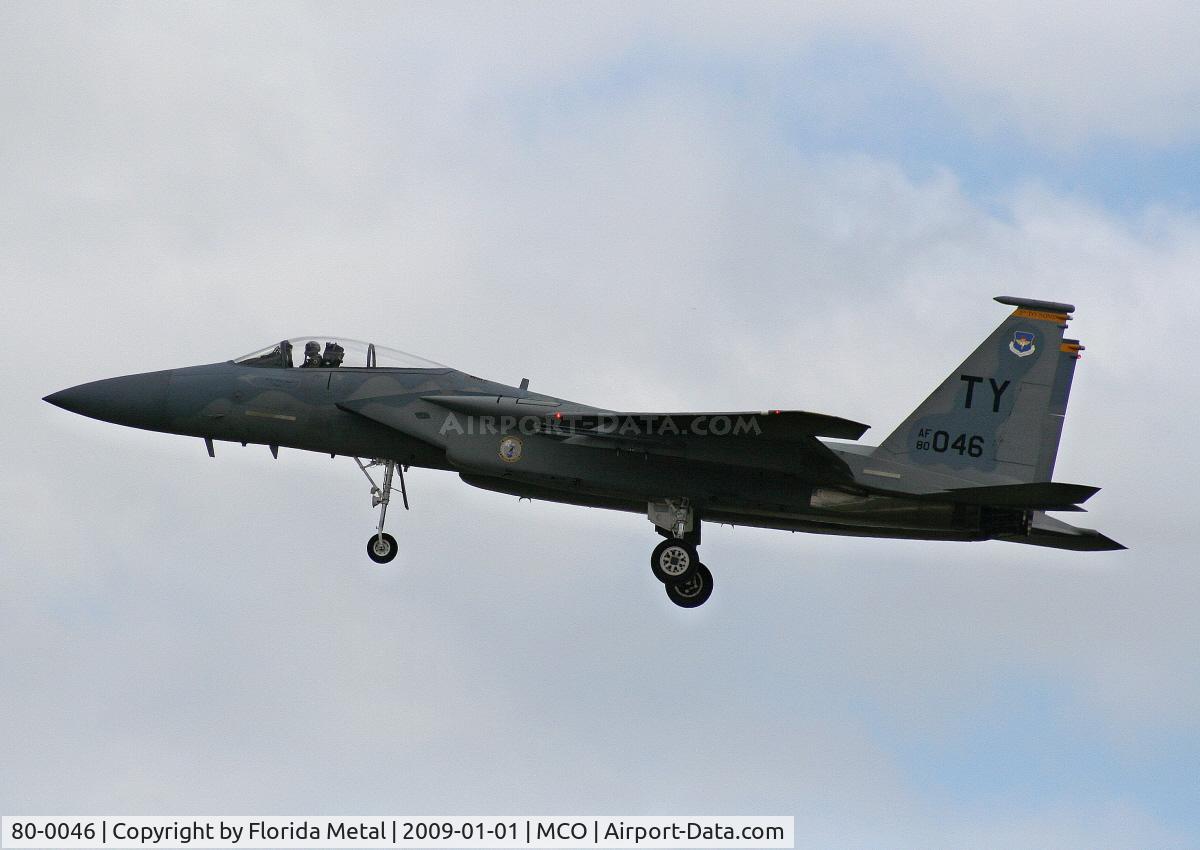 80-0046, McDonnell Douglas F-15C Eagle C/N 0717/C195, F-15s returning to MCO after Citrus (Capital One) Bowl Flyover