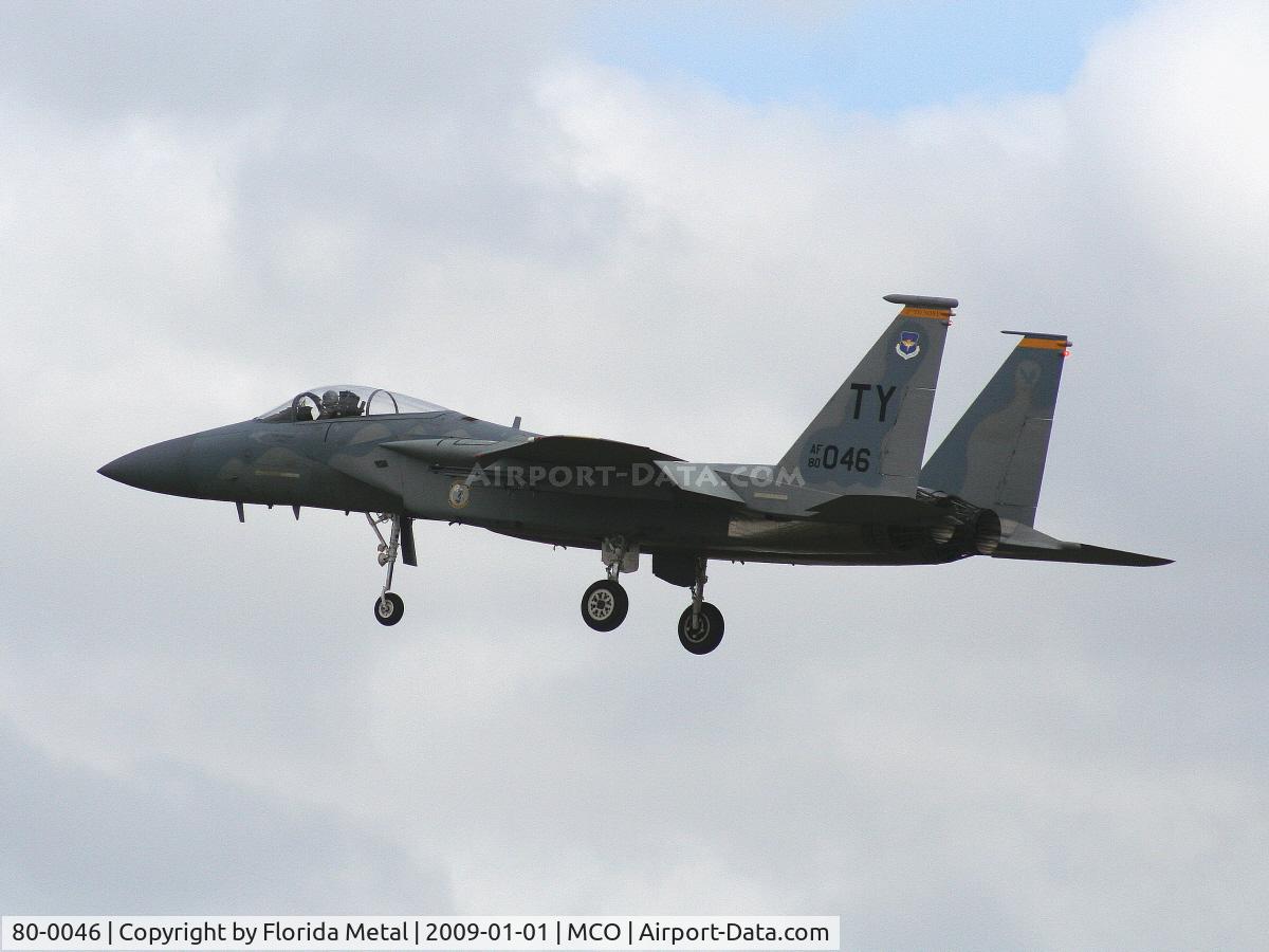 80-0046, McDonnell Douglas F-15C Eagle C/N 0717/C195, F-15s returning to MCO after Citrus (Capital One) Bowl Flyover