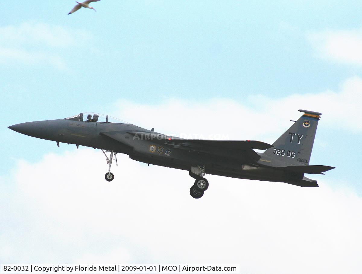 82-0032, McDonnell Douglas F-15C Eagle C/N 0848/C263, F-15s returning to MCO after Citrus (Capital One) Bowl Flyover