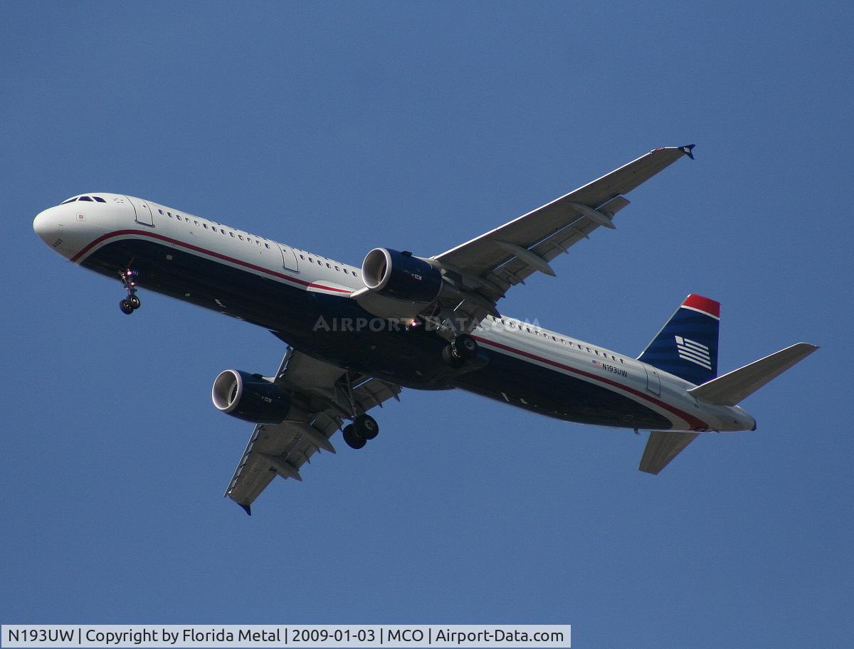 N193UW, 2008 Airbus A321-211 C/N 3584, US Airways A321