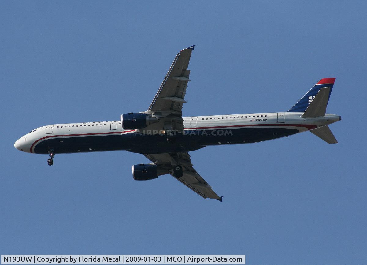 N193UW, 2008 Airbus A321-211 C/N 3584, US Airways A321