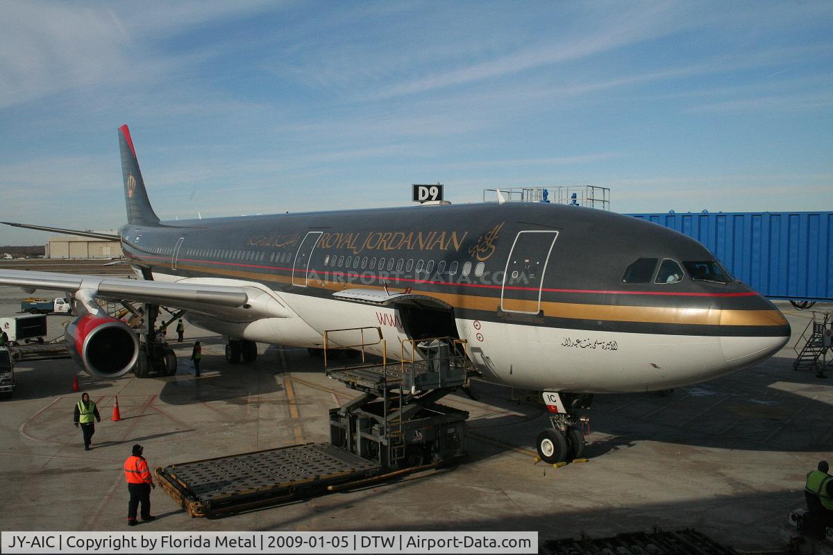 JY-AIC, 1993 Airbus A340-212 C/N 14, A birthday present, finally getting the Royal Jordanian A340-200 at DTW