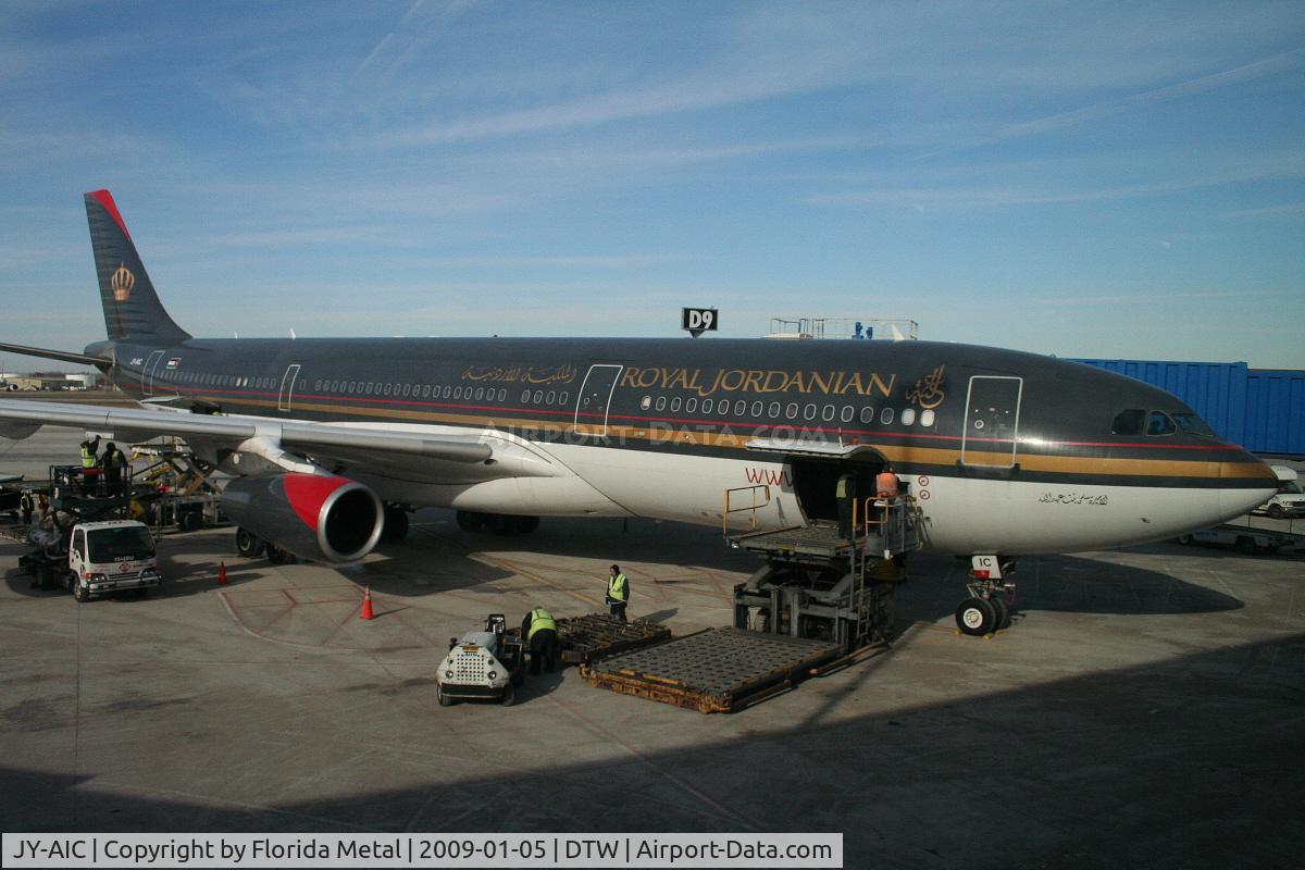 JY-AIC, 1993 Airbus A340-212 C/N 14, A birthday present, finally getting the Royal Jordanian A340-200 at DTW