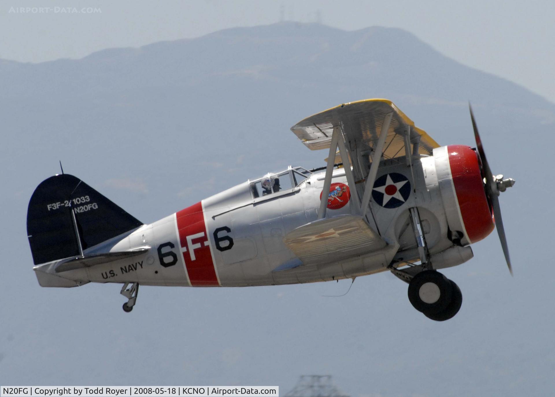 N20FG, 1938 Grumman F3F-2 C/N 1033, Chino Airshow 2008