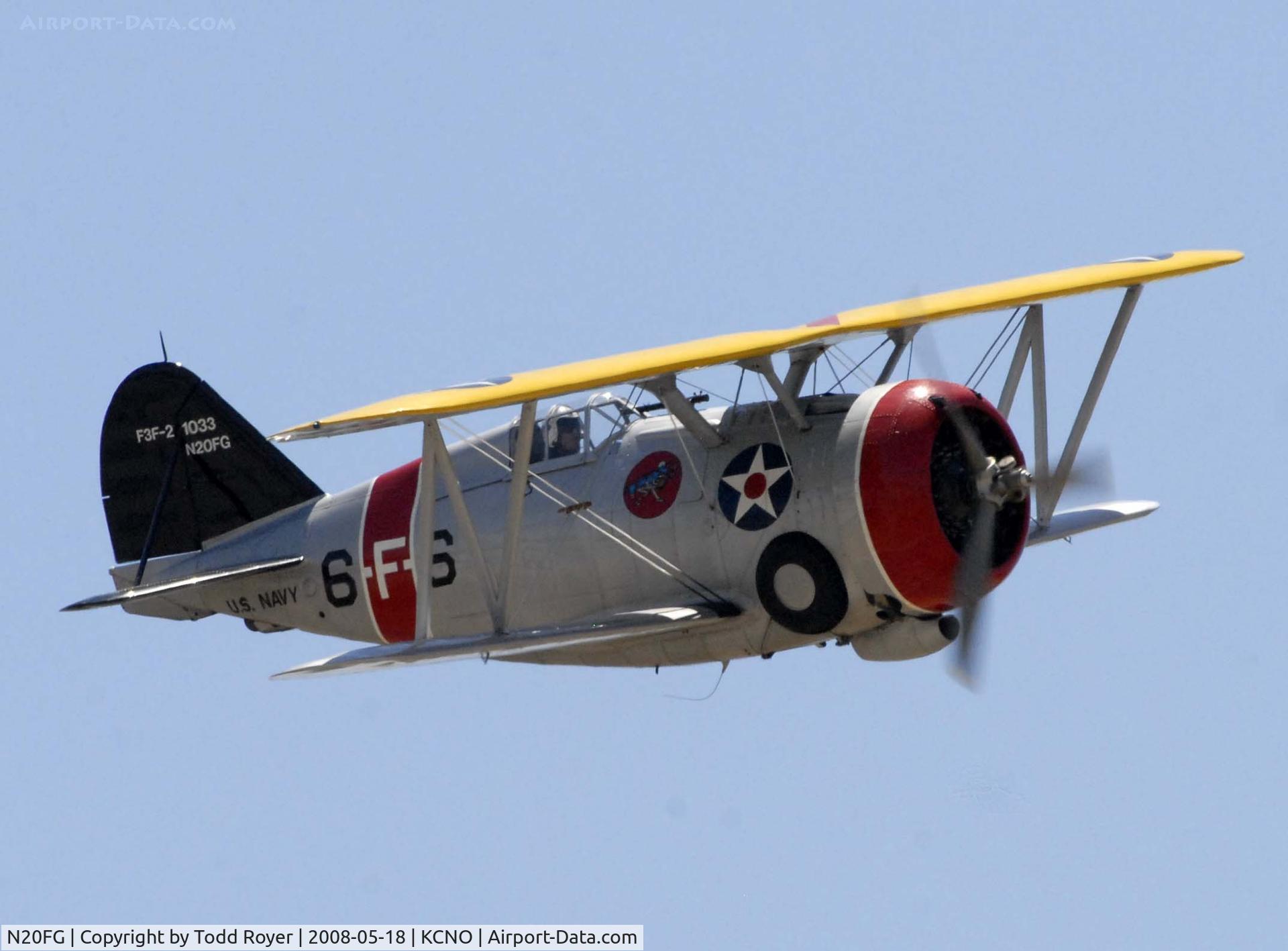 N20FG, 1938 Grumman F3F-2 C/N 1033, Chino Airshow 2008