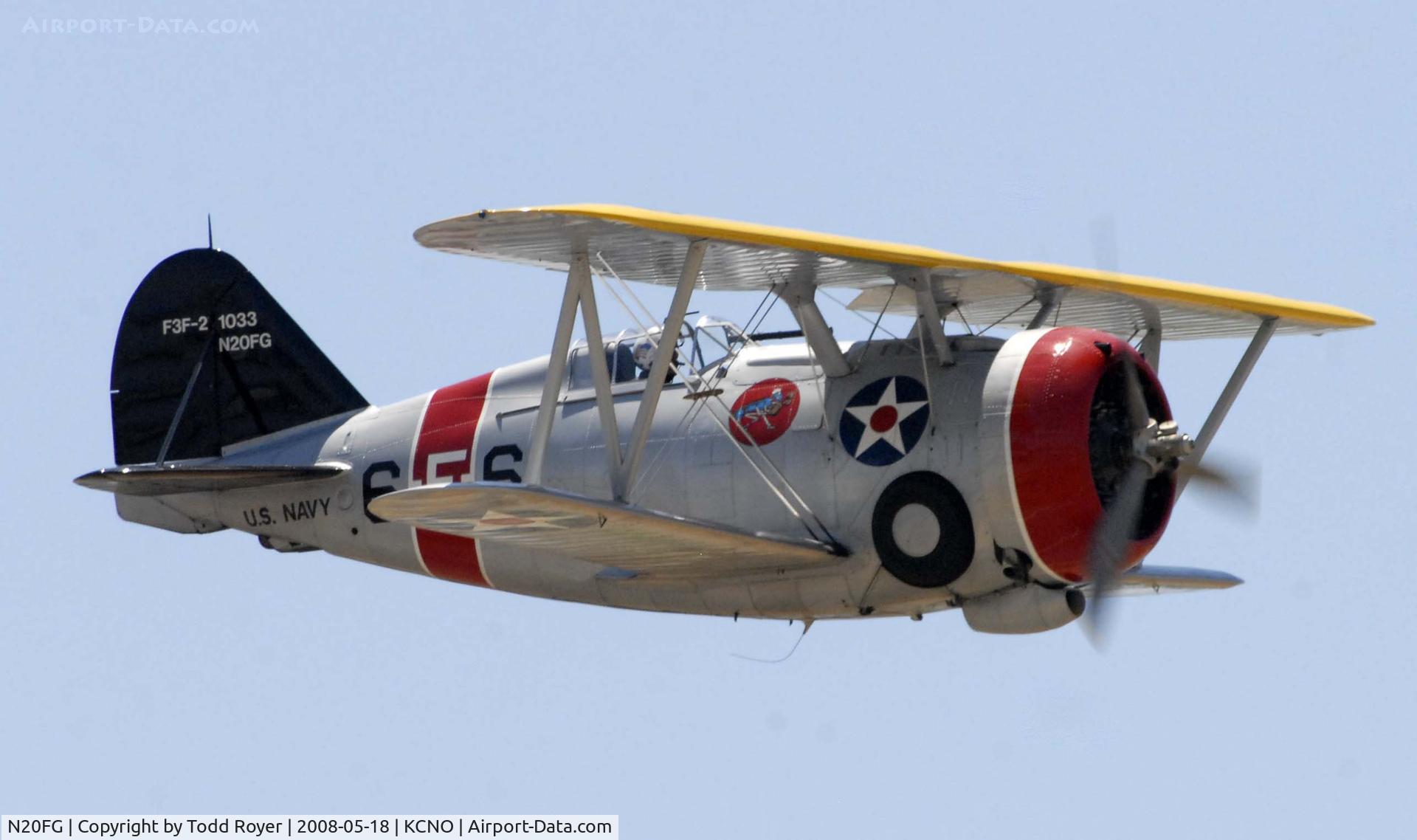 N20FG, 1938 Grumman F3F-2 C/N 1033, Chino Airshow 2008