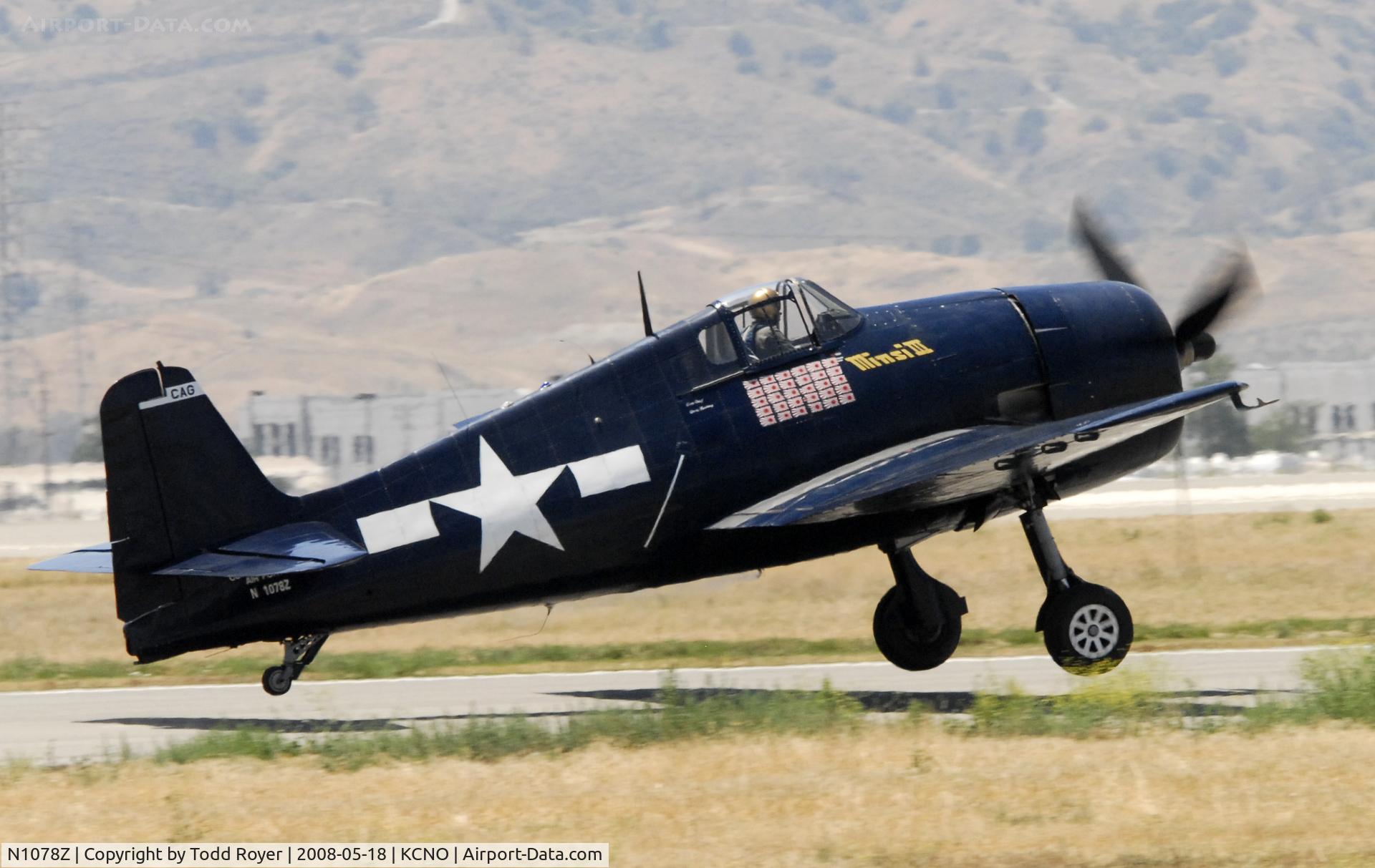 N1078Z, 1963 Grumman F6F-5 Hellcat C/N 27354801-66, Chino Airshow 2008