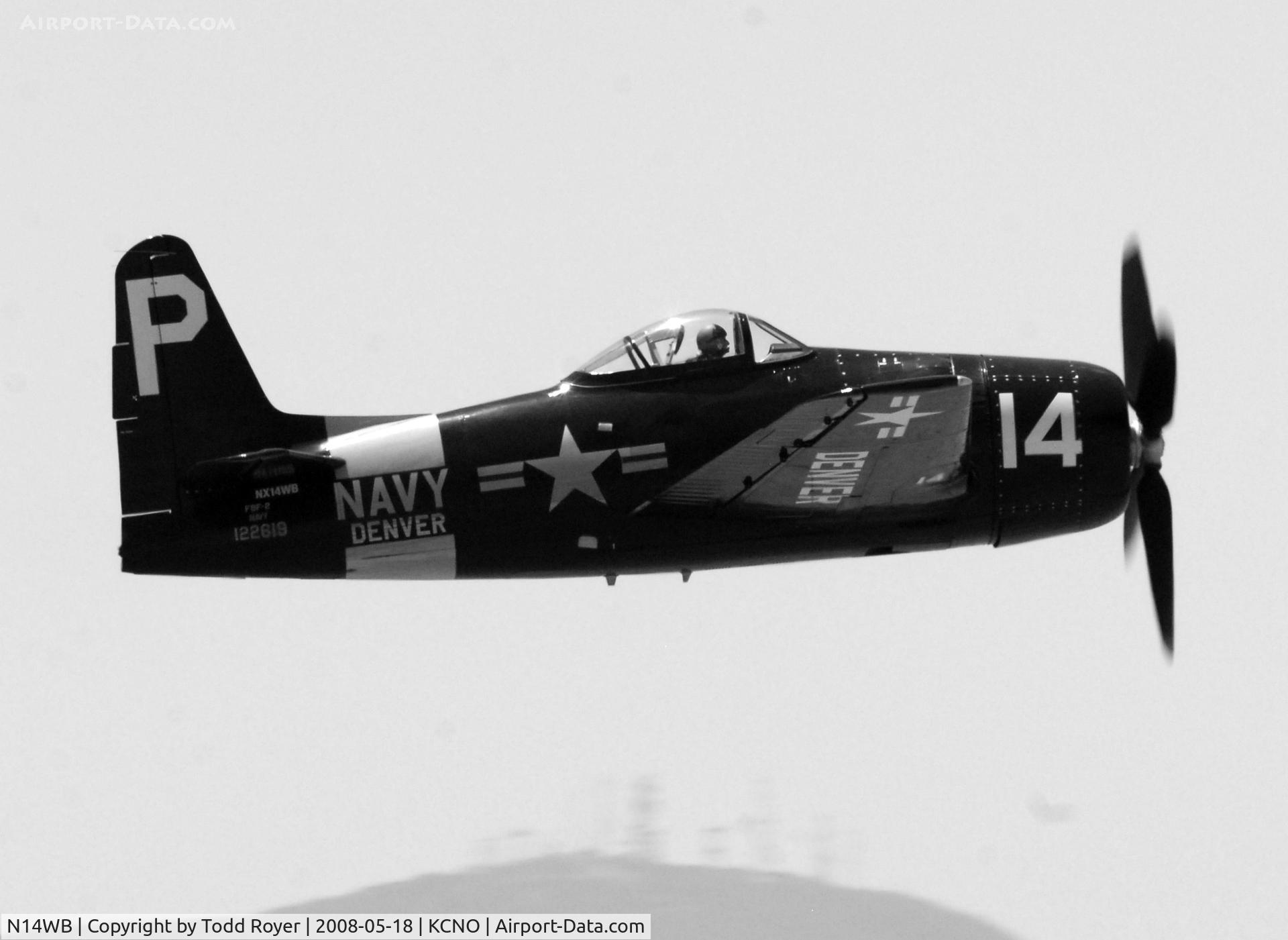 N14WB, Grumman F8F-2 (G58) Bearcat C/N D.1148, Chino Airshow 2008