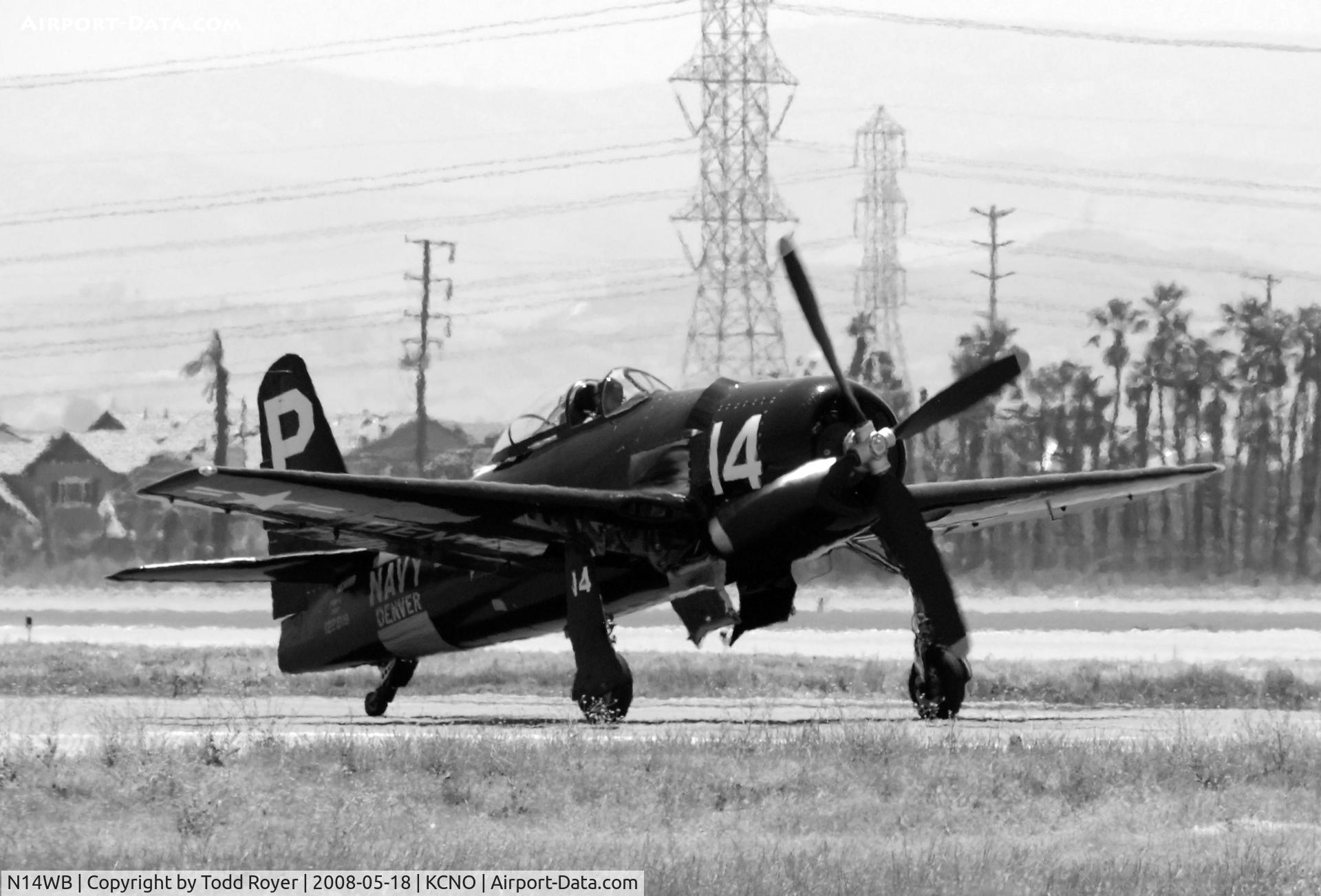 N14WB, Grumman F8F-2 (G58) Bearcat C/N D.1148, Chino Airshow 2008