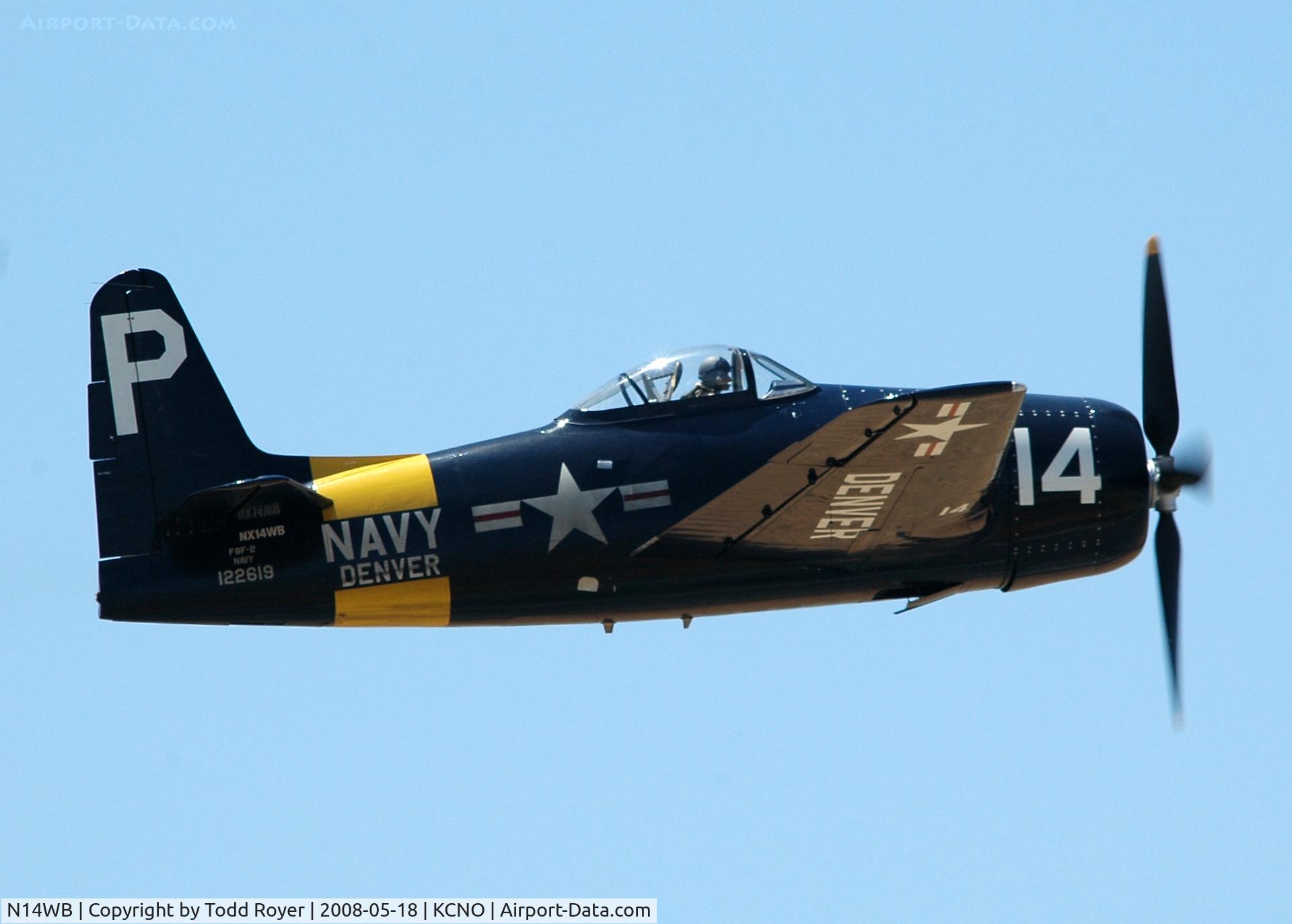 N14WB, Grumman F8F-2 (G58) Bearcat C/N D.1148, Chino Airshow 2008