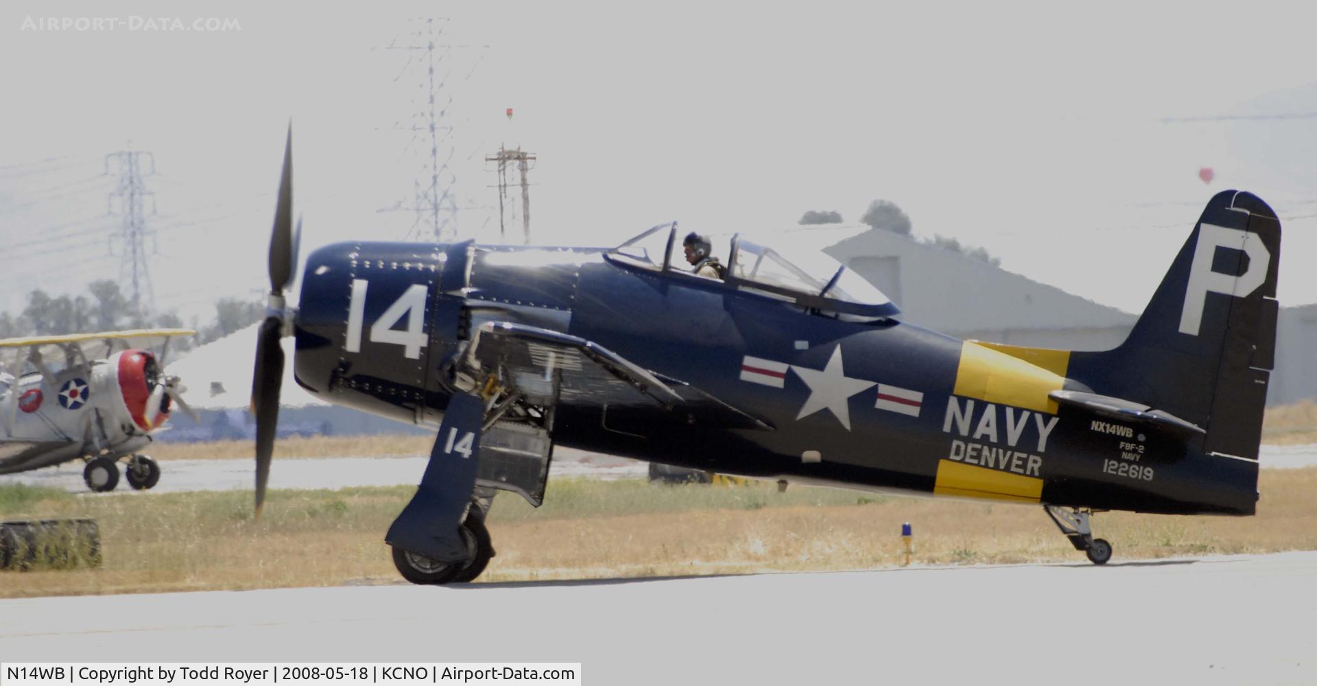 N14WB, Grumman F8F-2 (G58) Bearcat C/N D.1148, Chino Airshow 2008