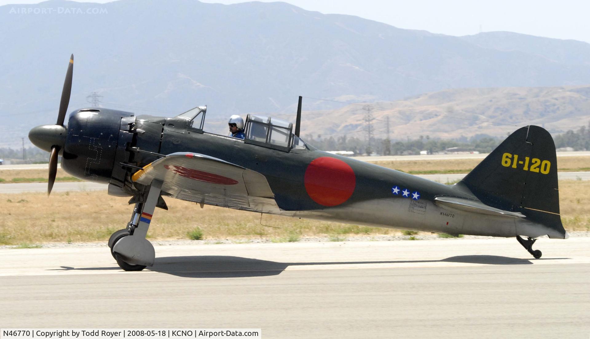 N46770, 1944 Mitsubishi A6M5 Reisen (Zero) C/N 5357, Chino Airshow 2008
