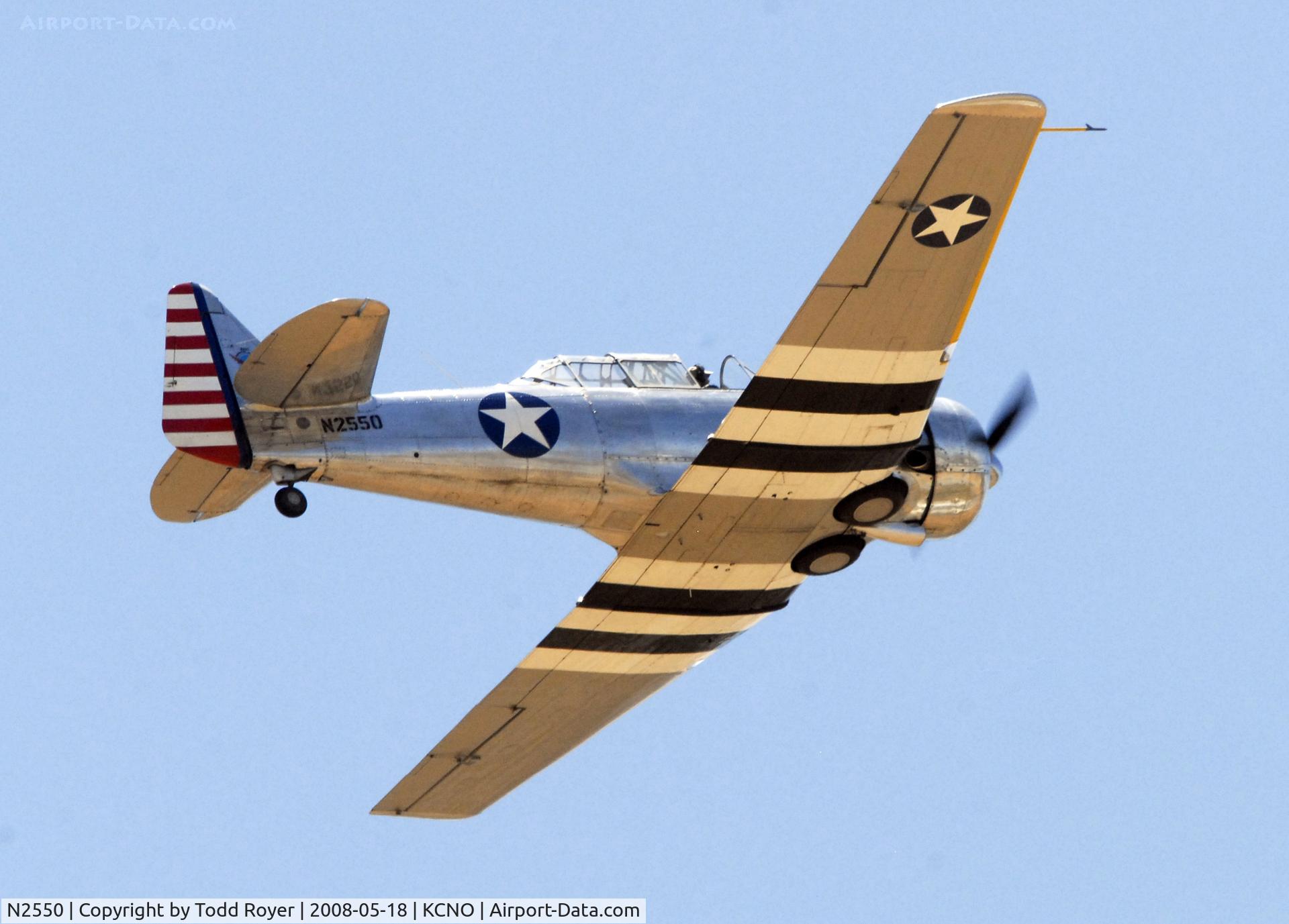 N2550, 1985 North American SNJ-5 Texan C/N 43683, Chino Airshow 2008