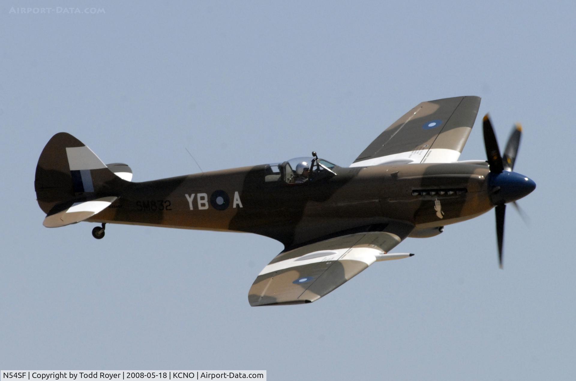 N54SF, 1945 Supermarine 379 Spitfire F.XIVc C/N 6S/663452, Chino Airshow 2008