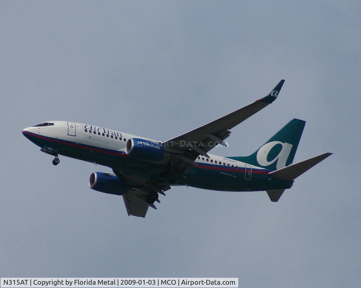 N315AT, 2007 Boeing 737-7BD C/N 35788, Air Tran 737-700