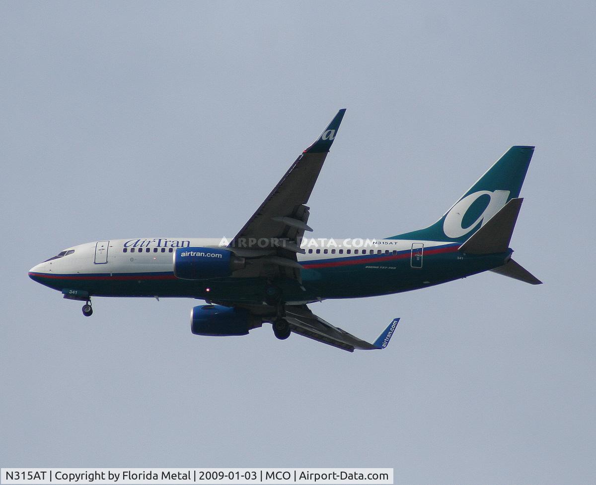 N315AT, 2007 Boeing 737-7BD C/N 35788, Air Tran 737-700