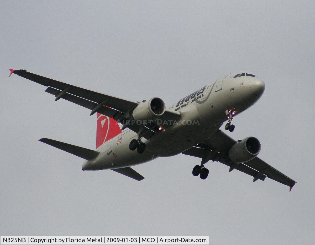 N325NB, 2001 Airbus A319-114 C/N 1483, Northwest A319