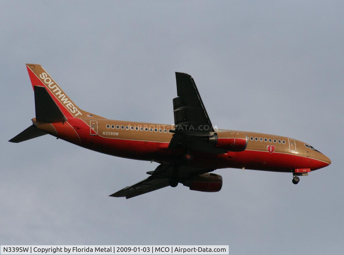 N339SW, 1988 Boeing 737-3H4 C/N 24090, Southwest 737-300