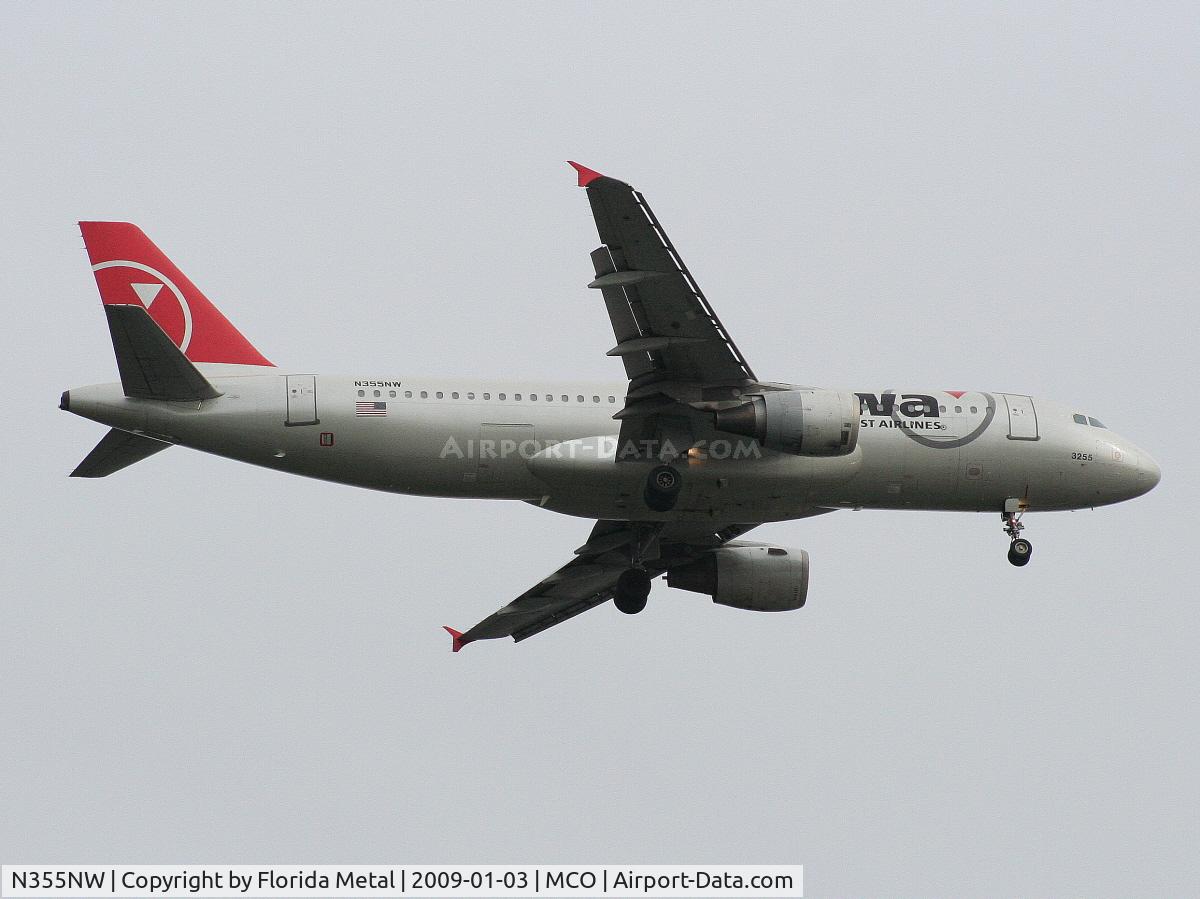 N355NW, 1998 Airbus A320-212 C/N 807, Northwest A320