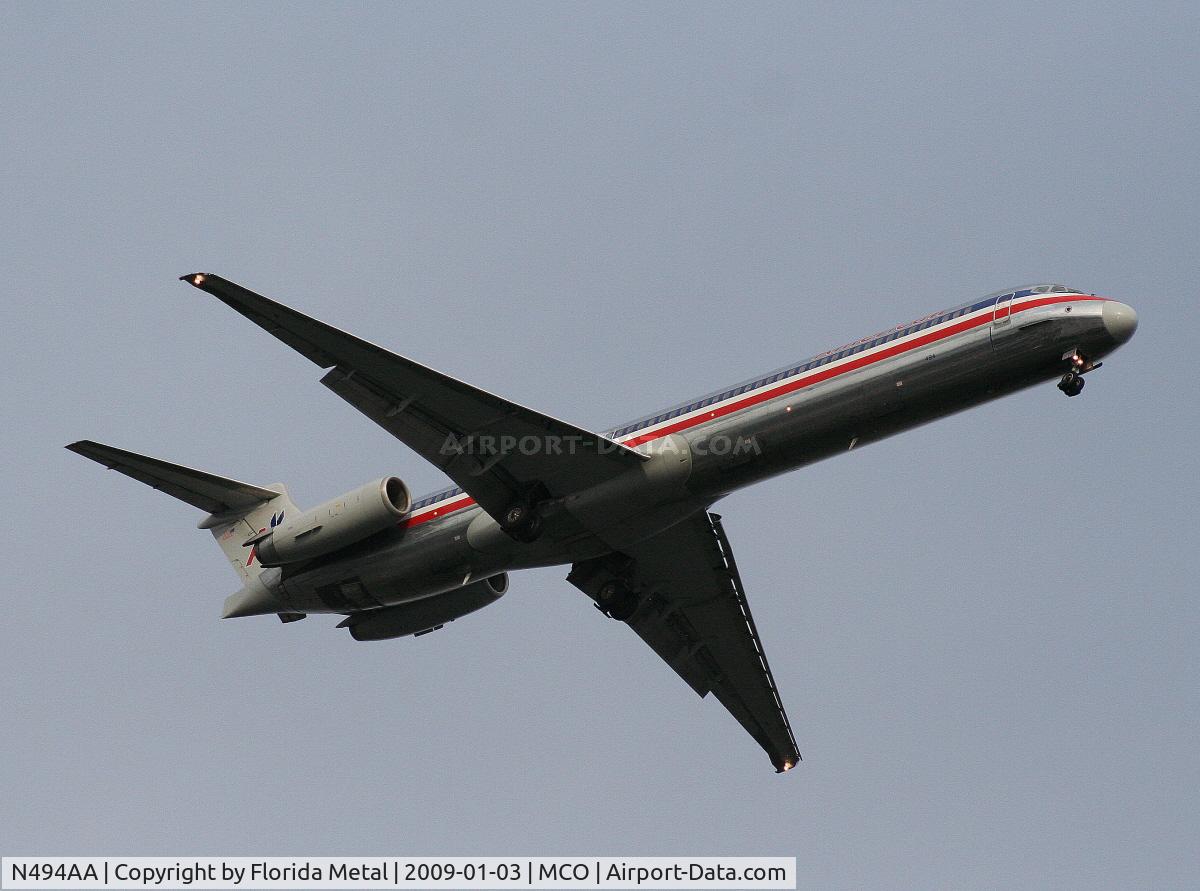 N494AA, 1989 McDonnell Douglas MD-82 (DC-9-82) C/N 49732, American MD-82
