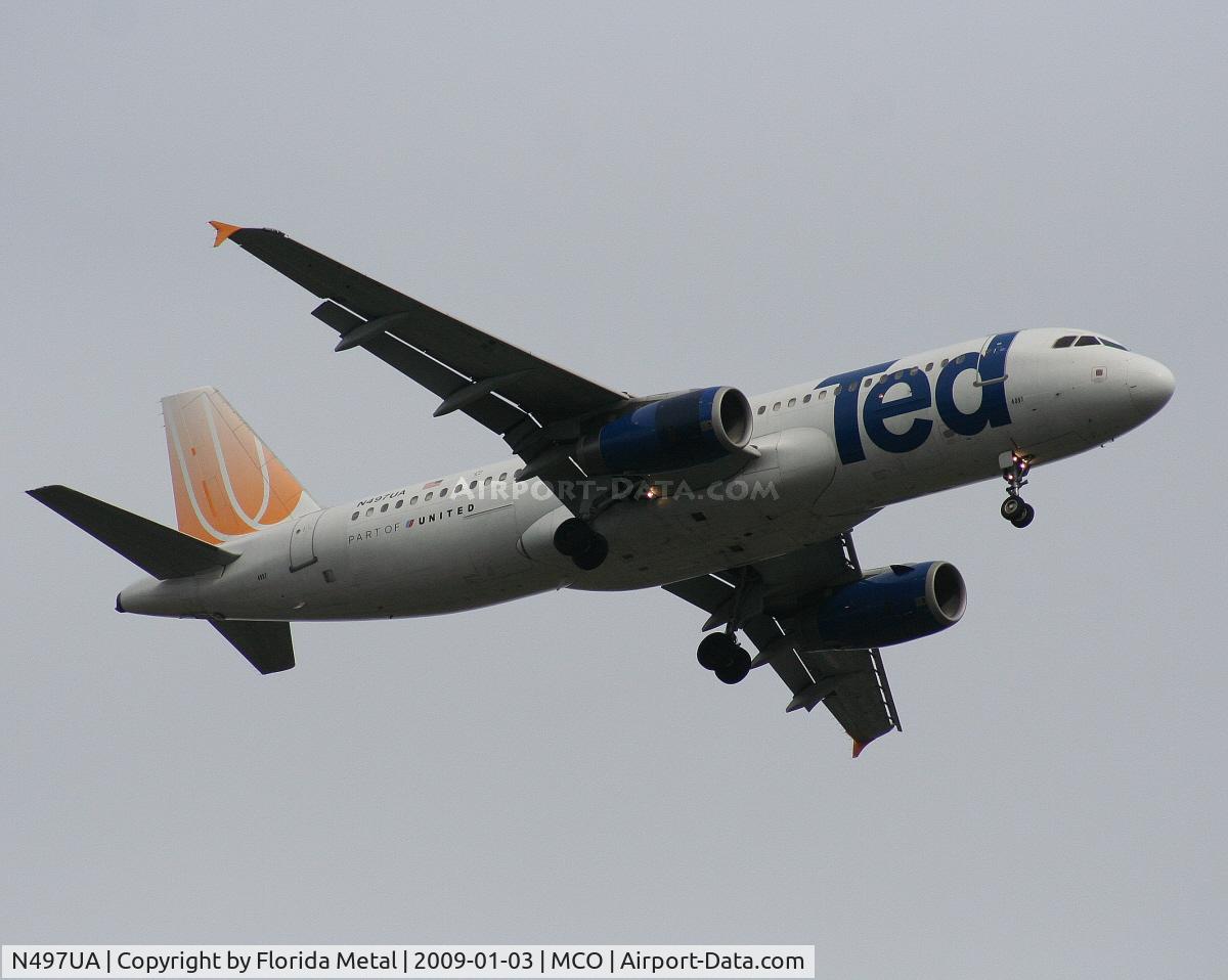 N497UA, 2002 Airbus A320-232 C/N 1847, Ted A320