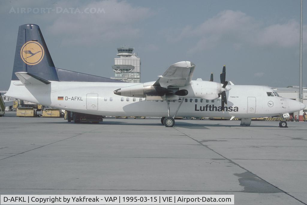 D-AFKL, 1991 Fokker 50 C/N 20213, Lufthansa Fokker 50