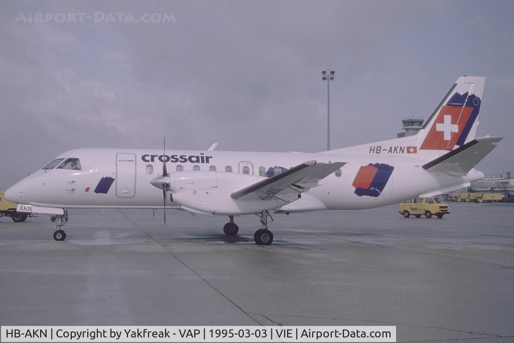 HB-AKN, 1991 Saab 340B C/N 340B-225, Crossair Saab 340