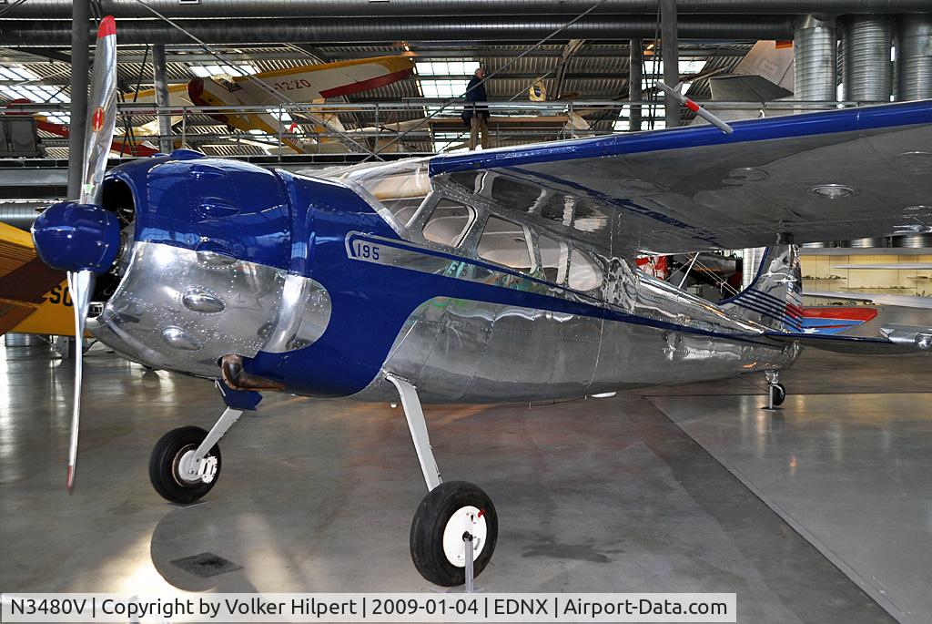 N3480V, Cessna 195 C/N 7180, at Oberschleissheim museum