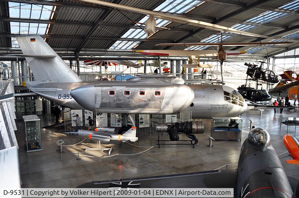 D-9531, 1967 Dornier Do-31 C/N E3, at Oberschleissheim museum