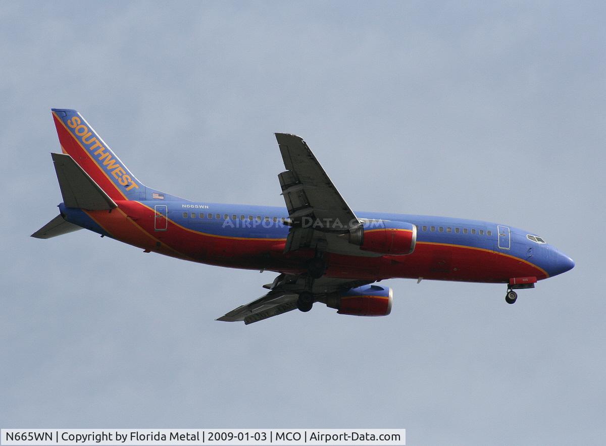 N665WN, 1986 Boeing 737-3Y0 C/N 23497, Southwest 737-300
