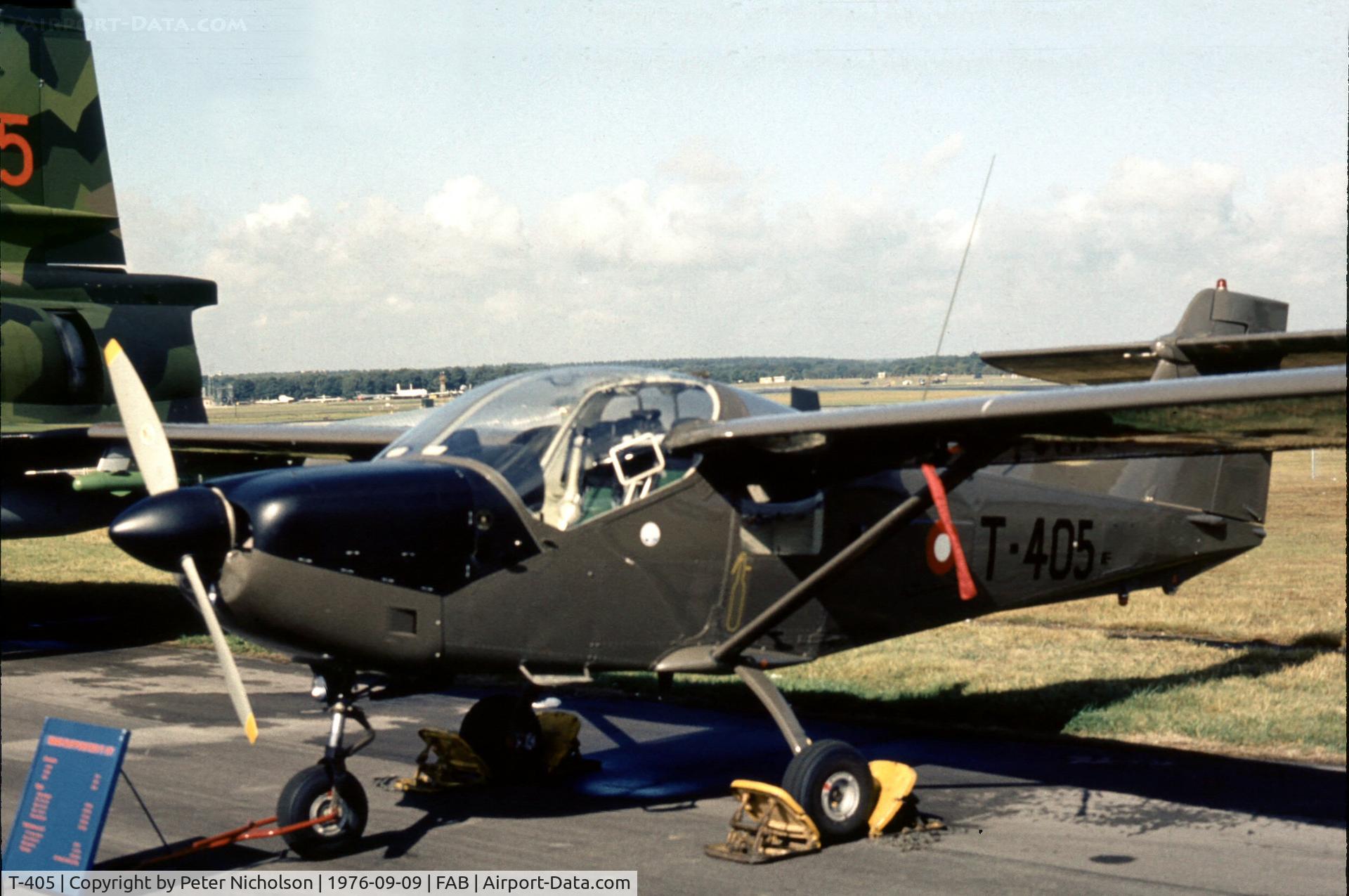 T-405, Saab T-17 Supporter C/N 15-205, Supporter of the Royal Danish Air Force as displayed at the 1976 Farnborough Airshow