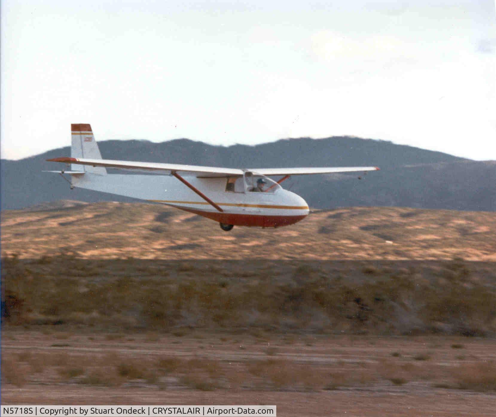 N5718S, 1967 Schweizer SGS 2-33 C/N 66, My first solo flight, 1983, Crystaliare