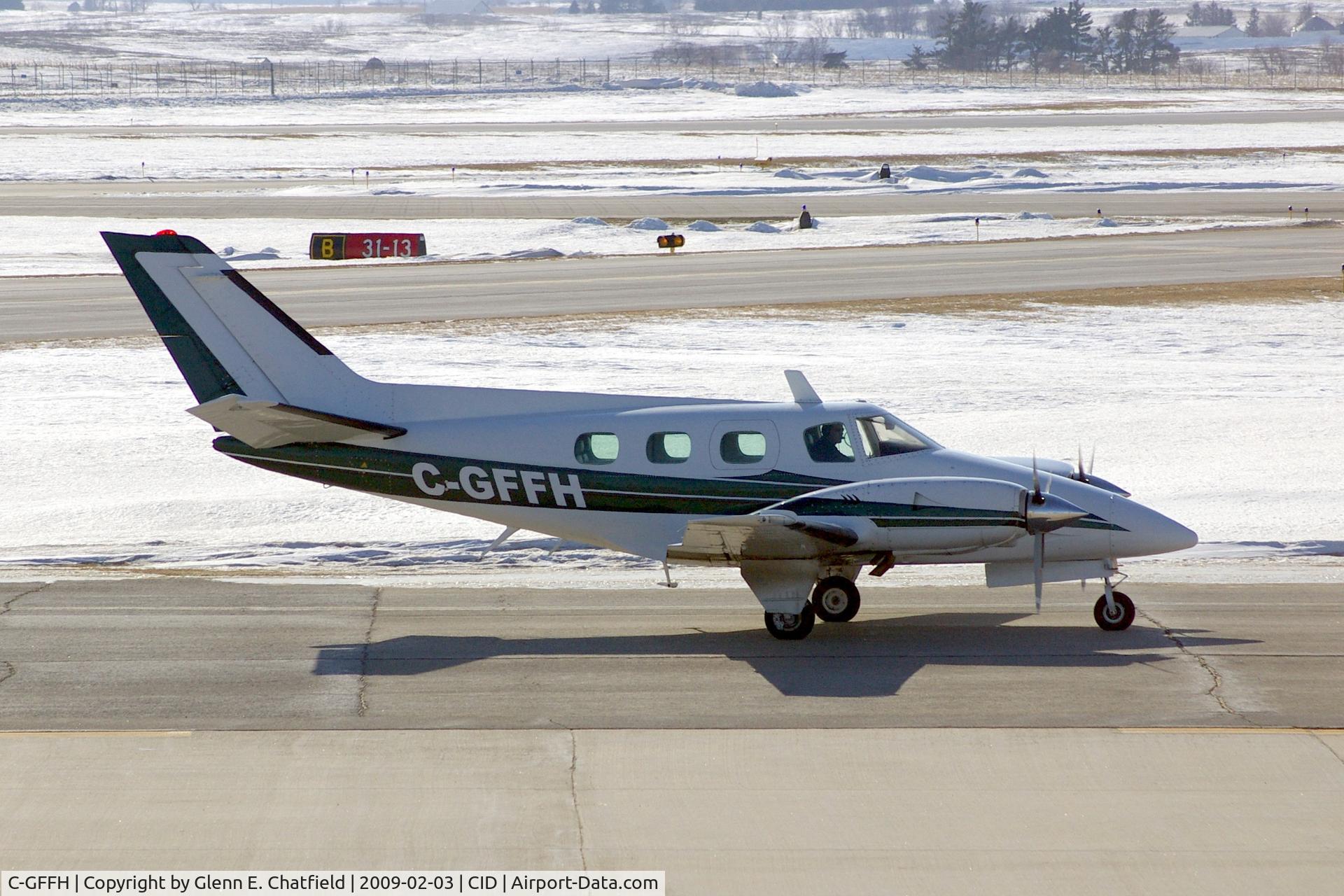 C-GFFH, 1975 Beech B-60 Duke C/N P-310, Taxiing by my window on the way to Landmark Aviation
