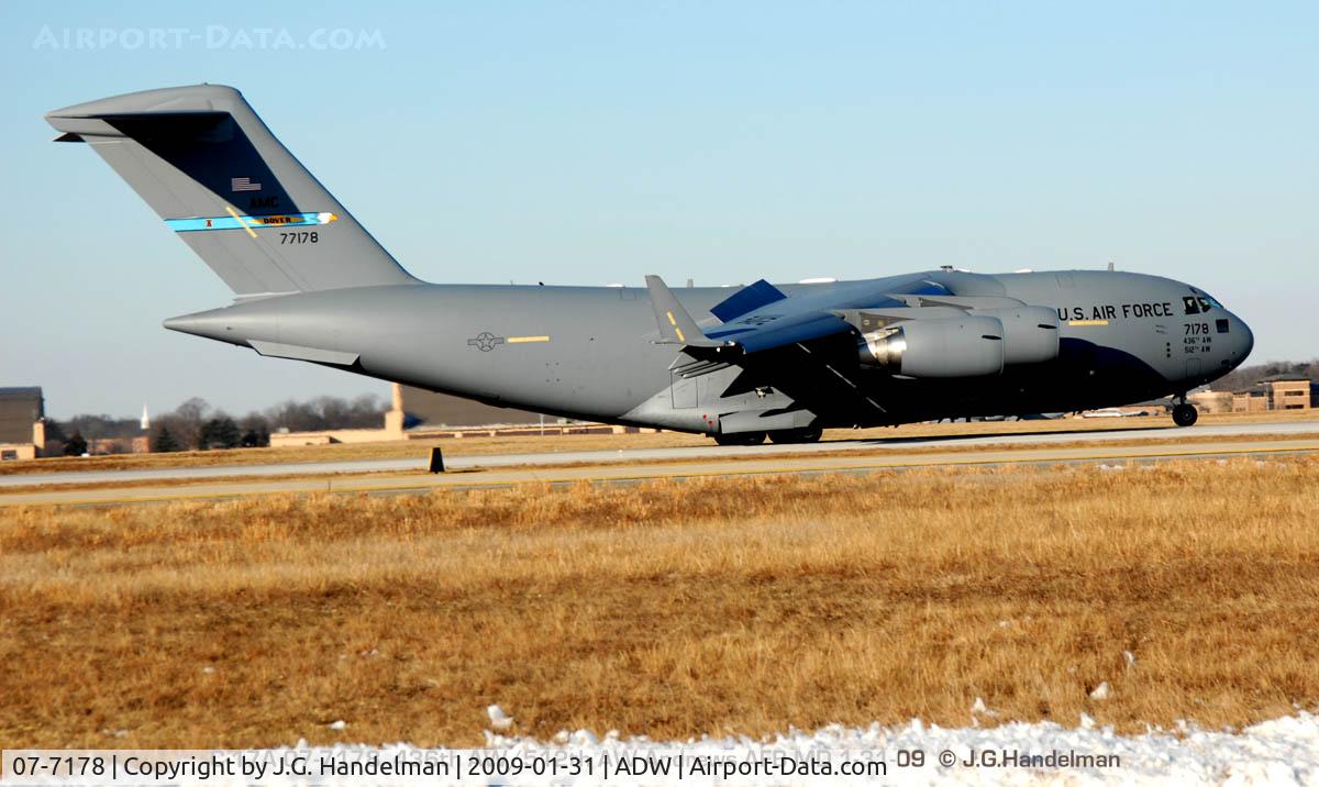 07-7178, 2008 Boeing C-17A Globemaster III C/N F-195/P-178, Clobemaster III 07-7178 roll out at Andrews AFB