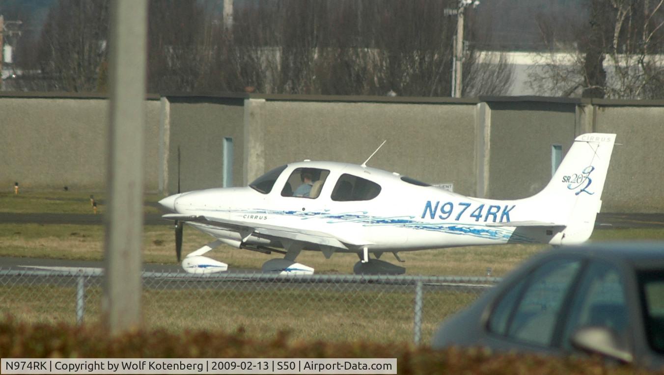 N974RK, 2007 Cirrus SR20 C/N 1864, quick rolout to active in Auburn