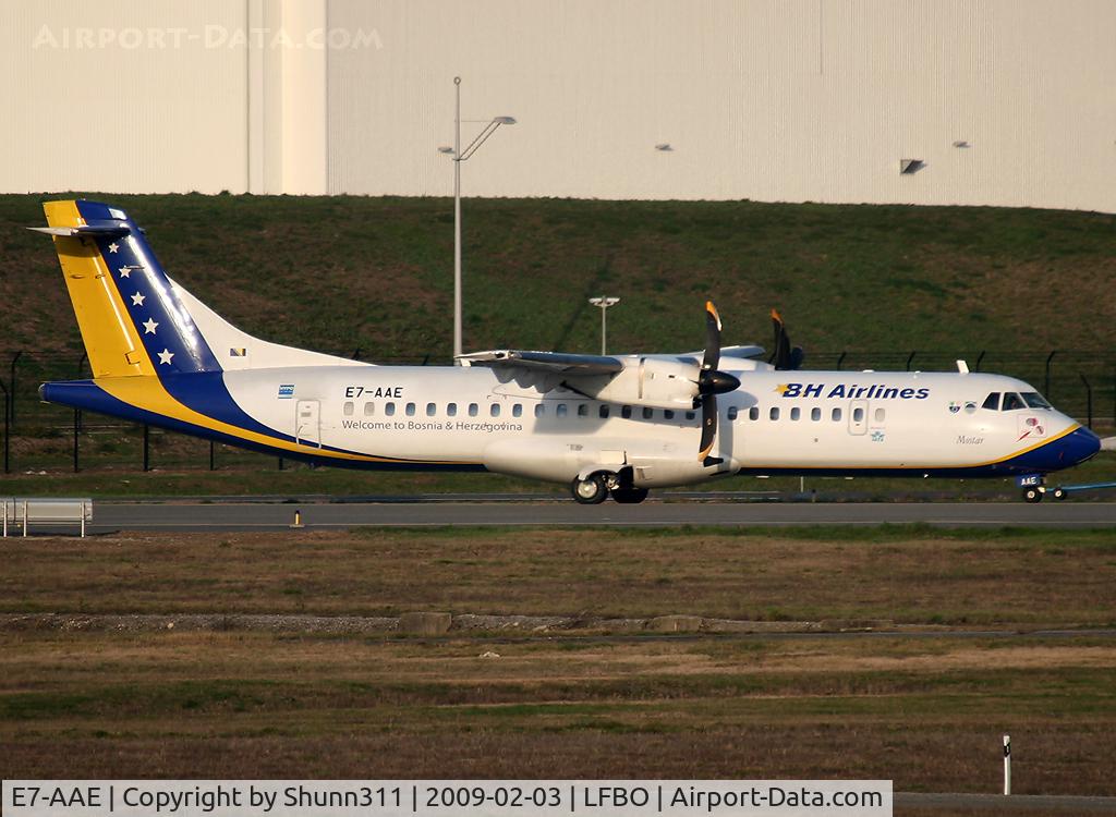E7-AAE, 1995 ATR 72-212A C/N 465, Tackted to the airport for delivery after overhaul... New registration for Bosnia Herzegovina with E7- !