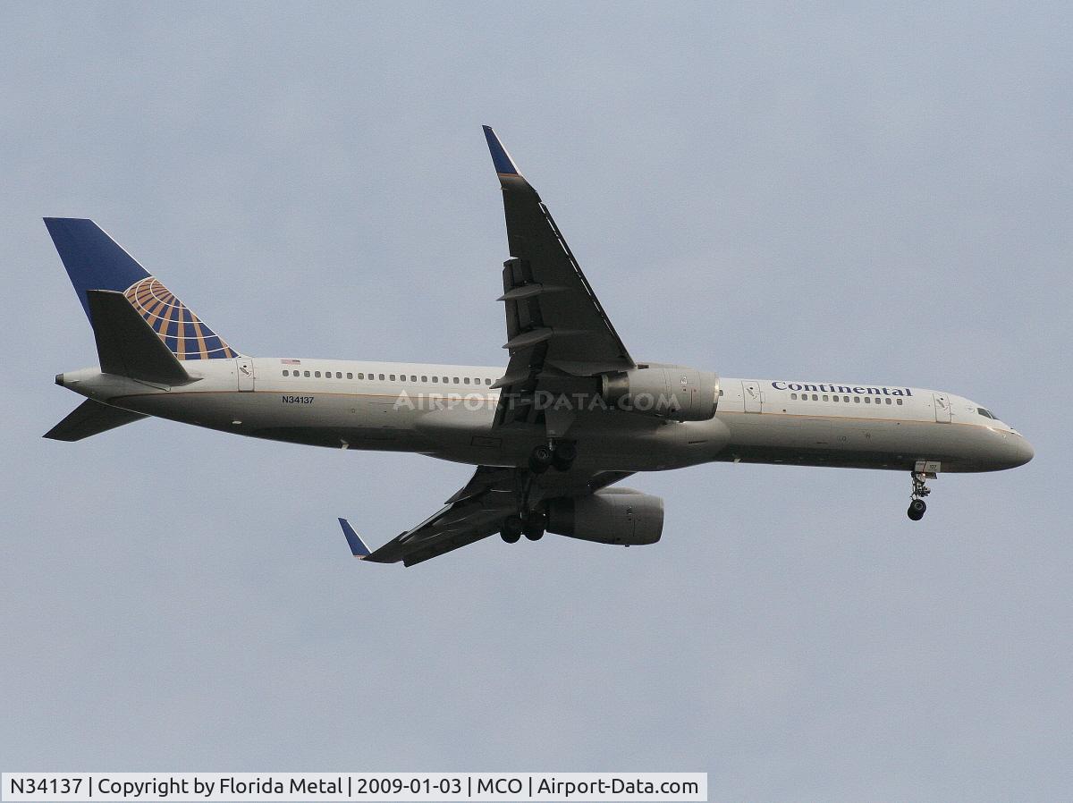 N34137, 1999 Boeing 757-224 C/N 30229, Continental 757-200