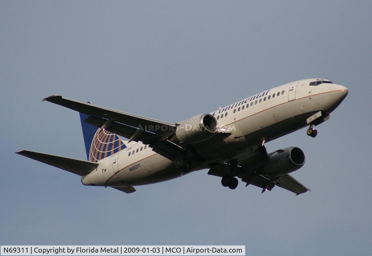 N69311, 1985 Boeing 737-3TO C/N 23362, Continental 737-300