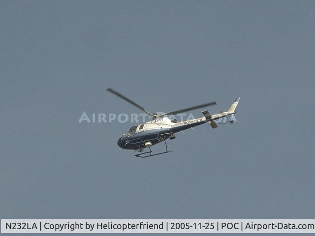 N232LA, 2000 Eurocopter AS-350B-2 Ecureuil C/N 3356, Flying over the house enroute back to 4CA0 LAPD Hooper Helipad