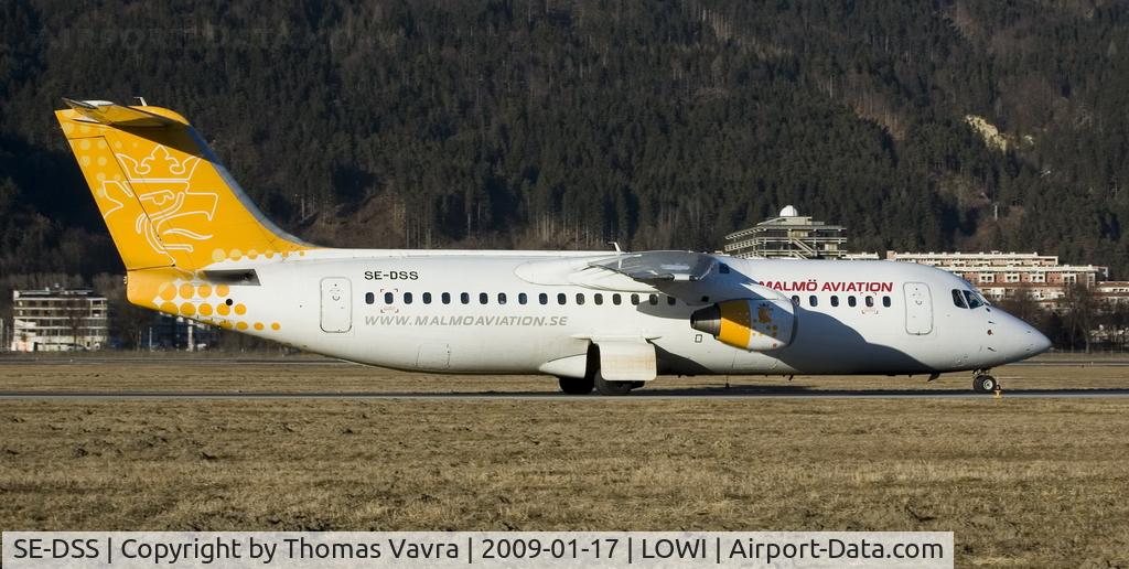 SE-DSS, 1994 British Aerospace Avro 146-RJ100 C/N E3245, Malmö Aviation Avro Regional Jet RJ100