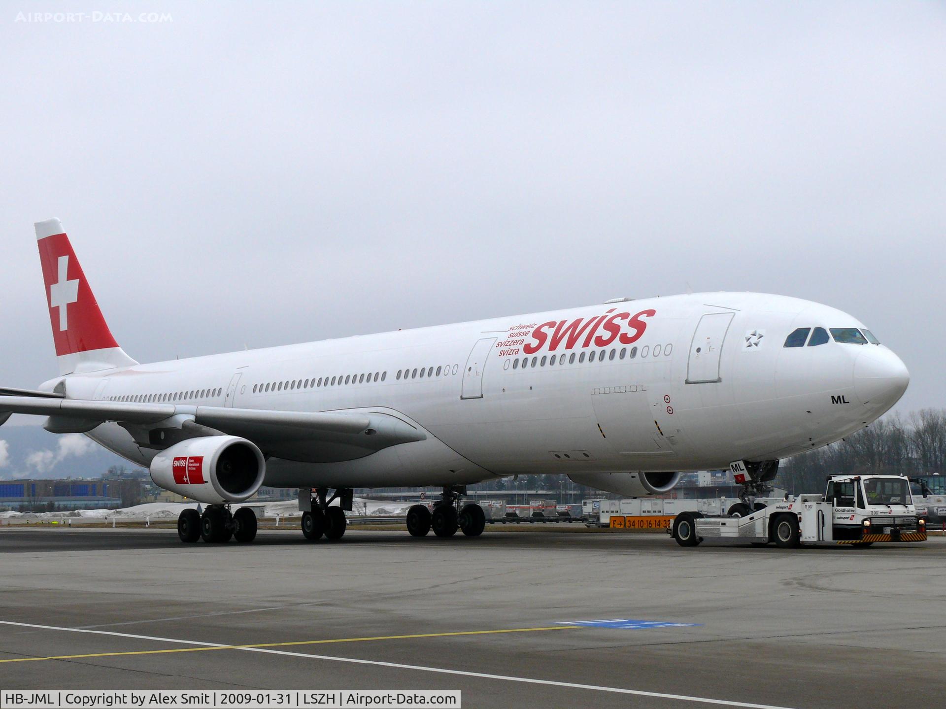 HB-JML, 1999 Airbus A340-313 C/N 263, Airbus A340-313 HB-JML Swiss