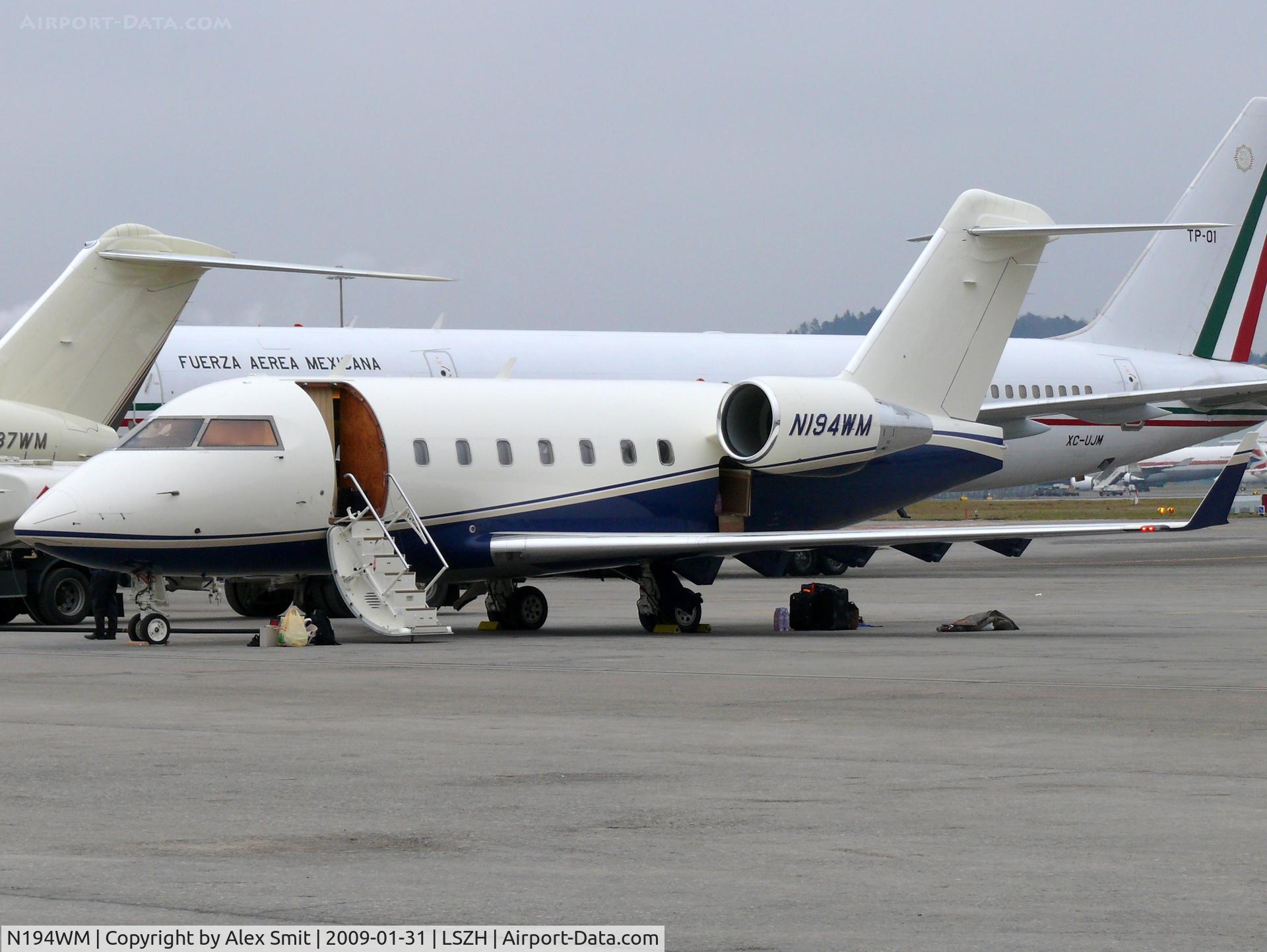 N194WM, 1997 Canadair Challenger 604 (CL-600-2B16) C/N 5340, Canadair Challenger 604 N194WM Challenger Administration