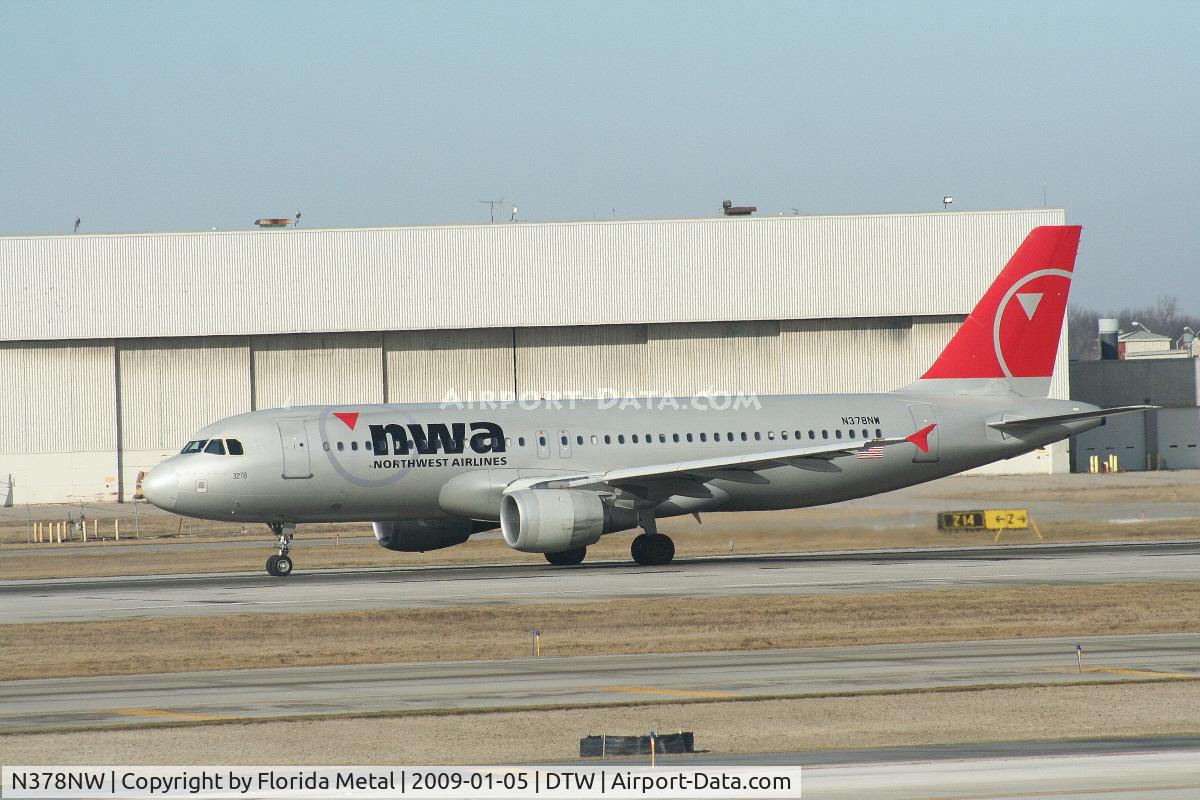 N378NW, 2003 Airbus A320-211 C/N 2092, Northwest A320