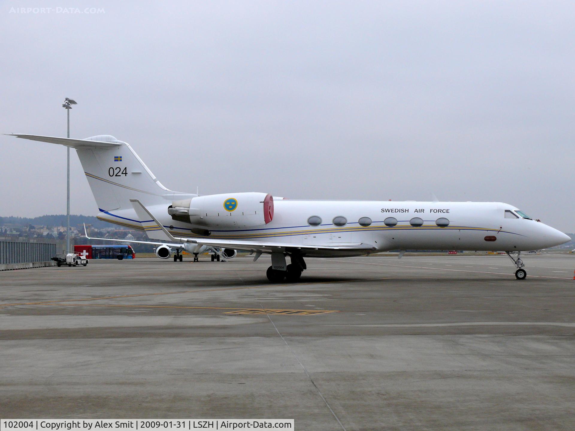 102004, Gulfstream Aerospace Tp102C (Gulfstream IV) C/N 1274, Gulfstream Aerospace TP102 Gulfstream IV 102004/024 Swedish Air Force